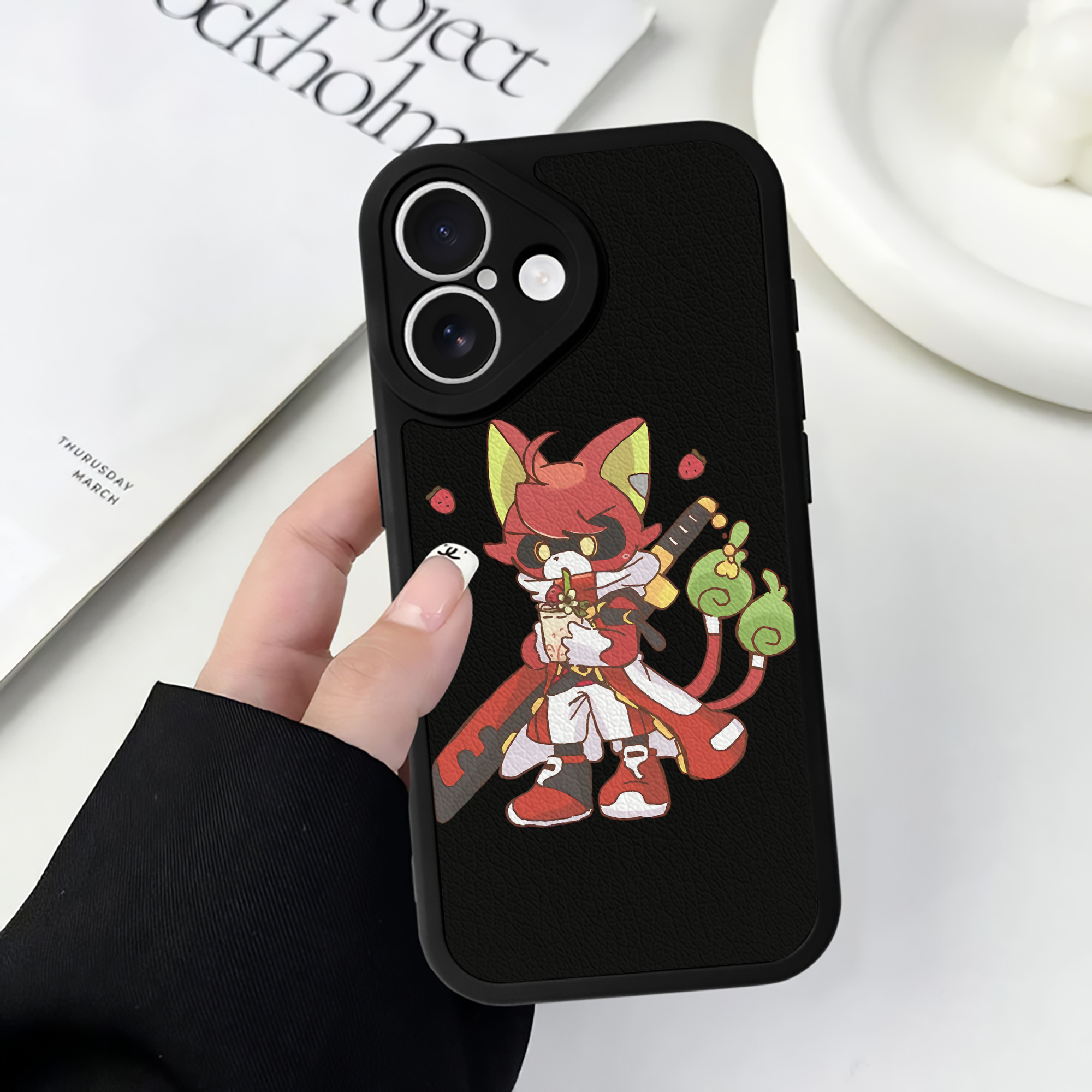 （画像用） 妖怪ウォッチ Yo-kai Watch 【iPhone 16シリーズ対応】シリコンスマホケース（レザー調） 材質：シリコン